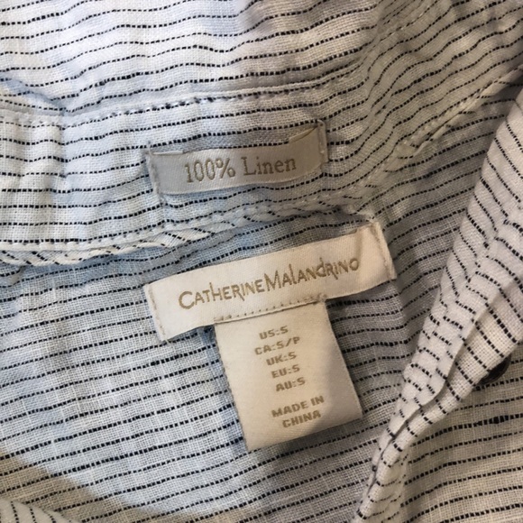 Peplum 100% linen top with wooden buttons - Picture 4 of 4